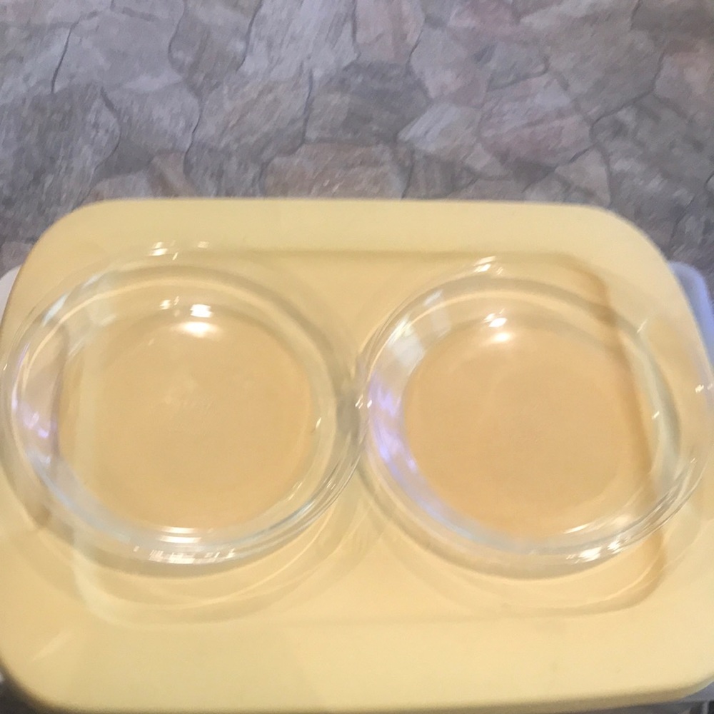 PYREX 209 Pie Plates 9'' Clear Glass Flat Rim Made In USA Set of 2